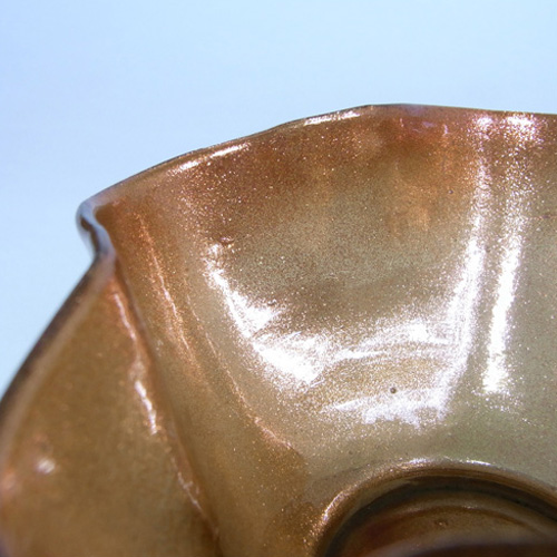 (image for) Salviati Murano Copper Aventurine Glass Finger Bowl - Click Image to Close