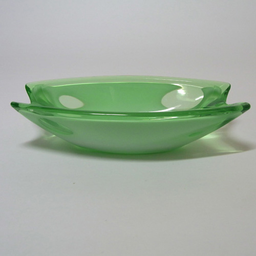 (image for) Sasaki Japanese Green Cased Glass Bowl/Ashtray - Click Image to Close