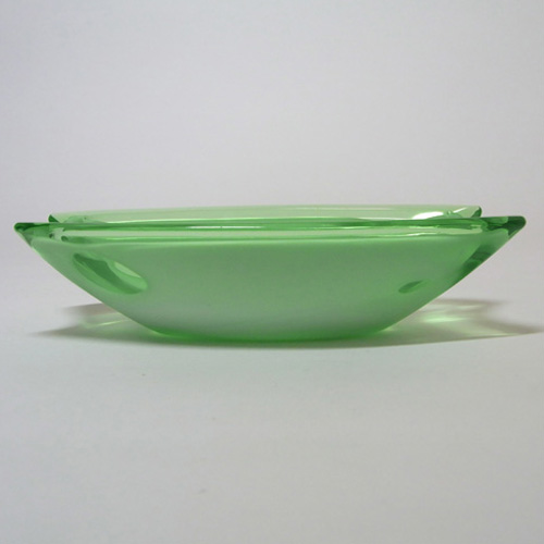 Sasaki Japanese Green Cased Glass Bowl/Ashtray - Click Image to Close
