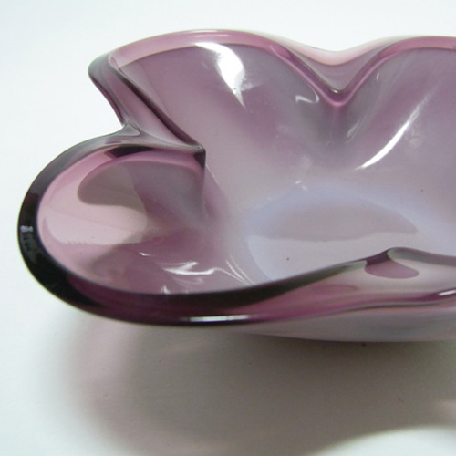 (image for) Sasaki Japanese Purple Cased Glass Bowl/Ashtray - Click Image to Close