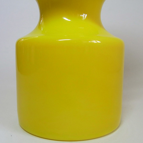 Alsterfors #S5014 Yellow Glass Hooped Vase Signed "P Ström 68" - Click Image to Close