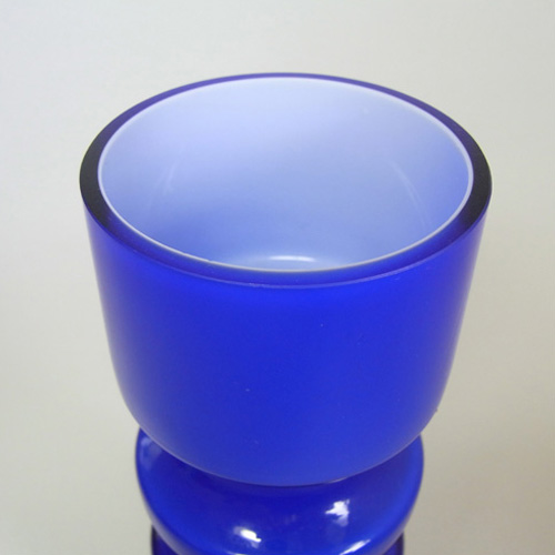 (image for) Alsterfors #S5000 Per Olof Ström Blue Cased Glass Vase - Signed - Click Image to Close