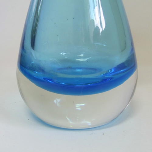 (image for) Schott Zwiesel German Large Blue Cased Glass Vase - Click Image to Close