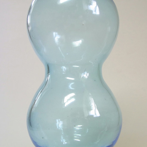 Schott Zwiesel German Large Blue Cased Glass Vase - Click Image to Close