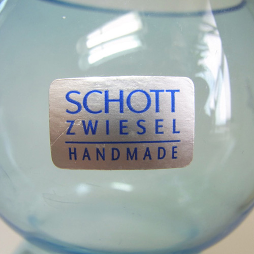 (image for) Schott Zwiesel German Large Blue Cased Glass Vase - Click Image to Close