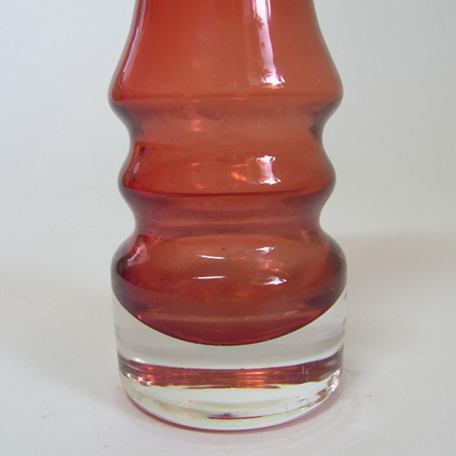 Sea Glasbruk/Kosta 1970's Swedish Red Glass Vase - Click Image to Close
