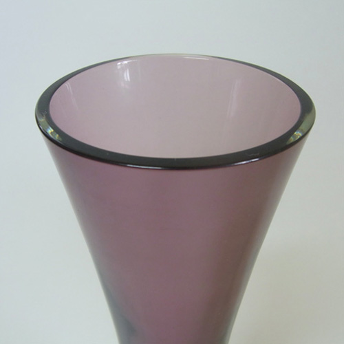 Large Sea Glasbruk 1970s Swedish Purple Glass Vase - Click Image to Close