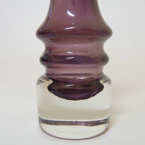 (image for) Sea Glasbruk 1970's Swedish Purple Cased Glass Vase - Click Image to Close