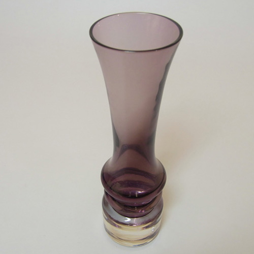(image for) Sea Glasbruk 1970's Swedish Purple Cased Glass Vase - Click Image to Close