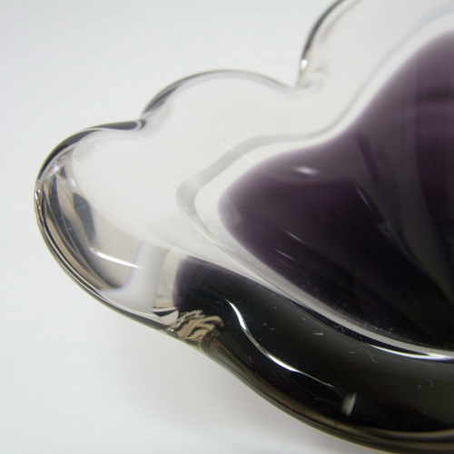 (image for) Sea Glasbruk 1970's Swedish Purple Glass Bowl - Signed - Click Image to Close