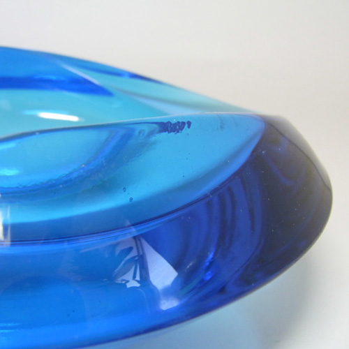 (image for) Sklo Union Rosice Blue Glass Bowl - Rudolf Jurnikl - Click Image to Close