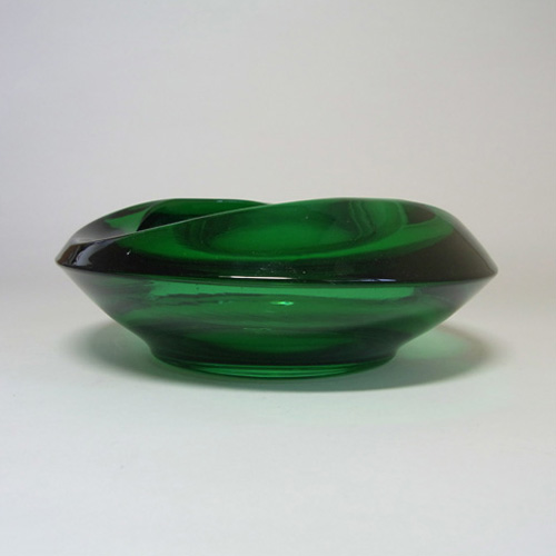 (image for) Sklo Union Rosice Green Glass Bowl - Rudolf Jurnikl - Click Image to Close