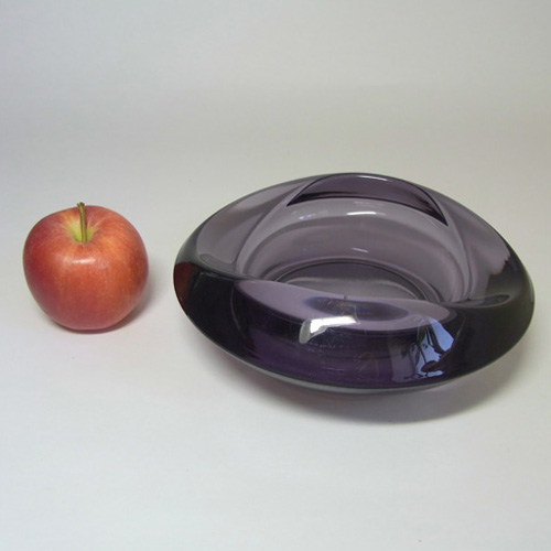 Sklo Union Rosice Purple Glass Bowl - Rudolf Jurnikl - Click Image to Close