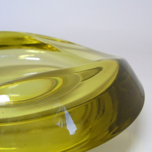 Sklo Union Rosice Yellow Glass Bowl - Rudolf Jurnikl - Click Image to Close