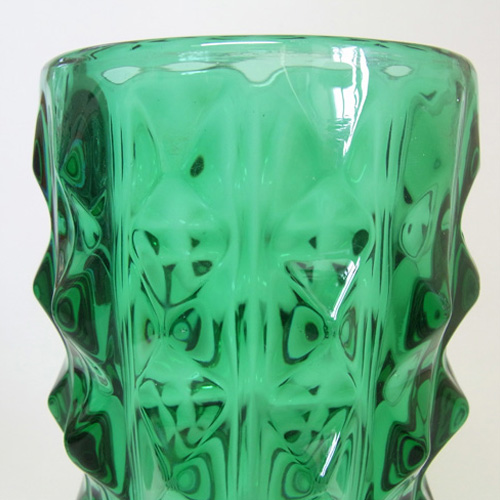 Rosice Sklo Union Green Glass Vase by Jiri Zejmon #1292 - Click Image to Close