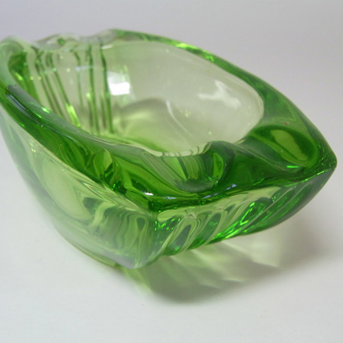 (image for) Sklo Union Rosice Green Glass Bowl - Václav Hanuš #5116 - Click Image to Close