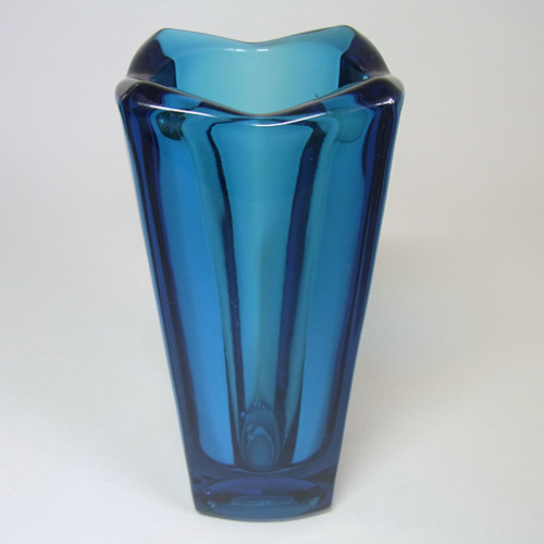 (image for) Rosice Sklo Union Blue Glass Vase Miroslav Kubinec #472 - Click Image to Close