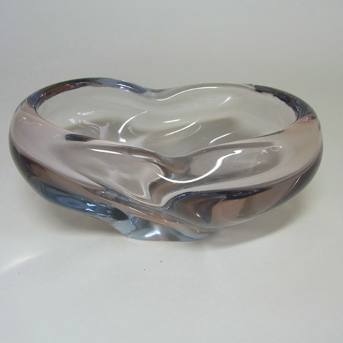 Skrdlovice #5960 Czech Pink & Blue Glass Bowl by Emanuel Beránek - Click Image to Close