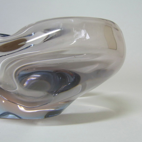 (image for) Skrdlovice #5960 Czech Pink & Blue Glass Bowl by Emanuel Beránek - Click Image to Close