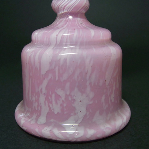(image for) Welz Bohemian Pink & White Spatter Glass Trophy Vase - Click Image to Close