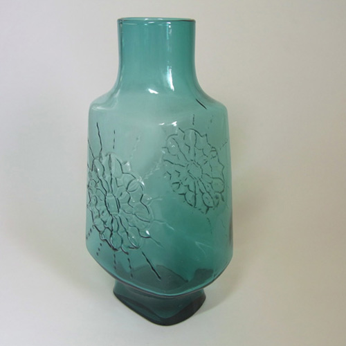 (image for) Stelvia Italian 'Opalina Fiorentina' Blue Glass Vase - Click Image to Close
