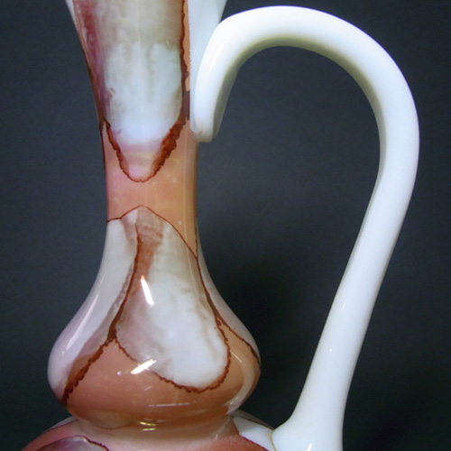 (image for) Stelvia Italian Peach/White Glass Vase/Jug - Click Image to Close