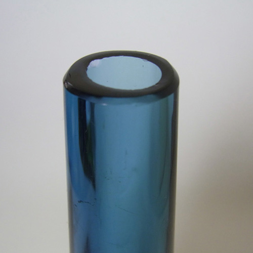 (image for) Murano/Sommerso 1950's Turquoise & Blue Glass Stem Vase - Click Image to Close