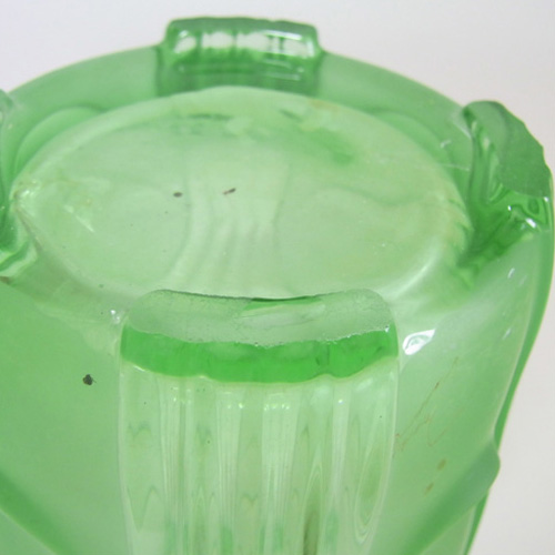 Stölzle #19680 Czech Art Deco 1930's Green Glass Vase - Click Image to Close