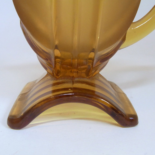 Stölzle Czech Art Deco 1930's Amber Glass Jug/Creamer - Click Image to Close