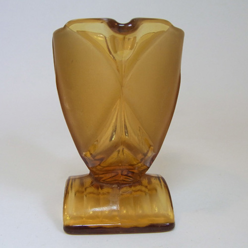 Stölzle Czech Art Deco 1930's Amber Glass Jug/Creamer - Click Image to Close