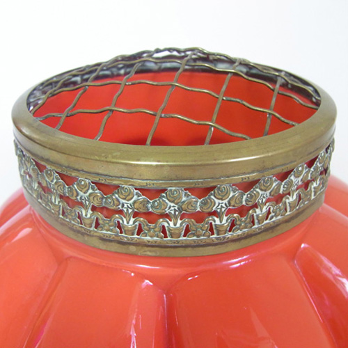 (image for) 1930's Czech/Bohemian Orangey Red Glass Posy Vase - Click Image to Close