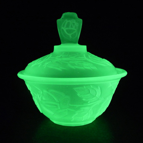 (image for) Walther Art Deco Uranium Glass 'Waltraut' Trinket Bowl - Click Image to Close