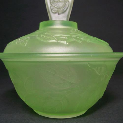 (image for) Walther Art Deco Uranium Glass 'Waltraut' Trinket Bowl - Click Image to Close