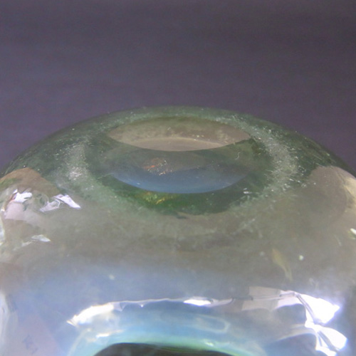 (image for) Victorian 1900's Green Opalescent Glass Posy Vase - Click Image to Close