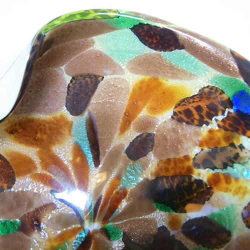 Vetro Artistico Veneziano Murano Glass Aventurine Bowl - Click Image to Close