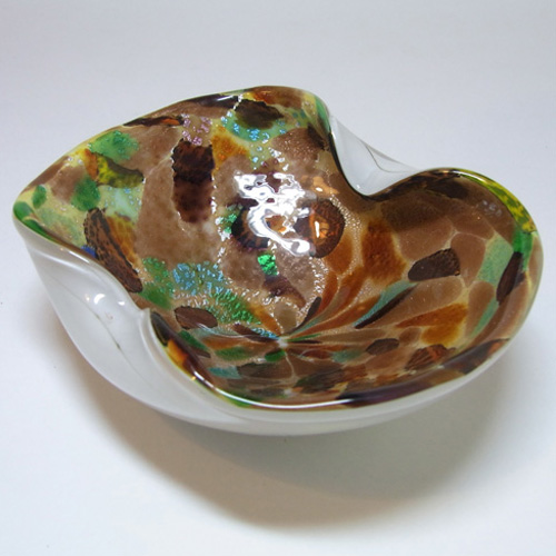 (image for) Vetro Artistico Veneziano Murano Glass Aventurine Bowl - Click Image to Close