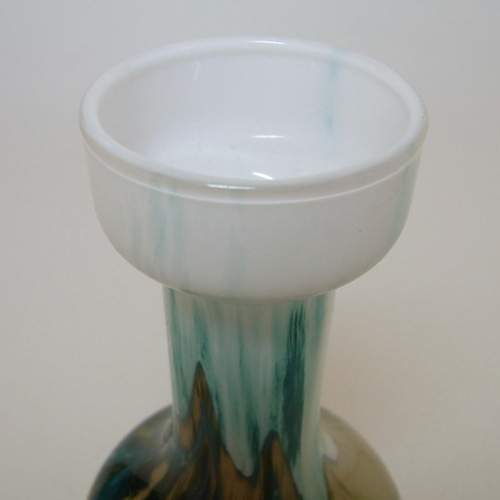 (image for) V.B. Opaline Florence Italian Empoli Blue Glass Vase - Click Image to Close