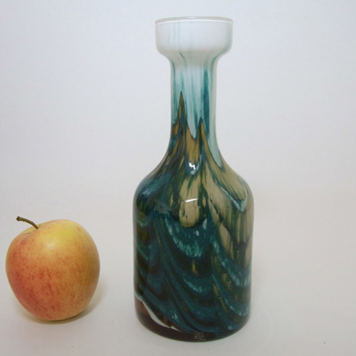 (image for) V.B. Opaline Florence Italian Empoli Blue Glass Vase - Click Image to Close