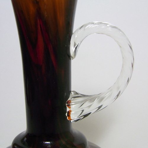 (image for) V.B. Opaline Florence Italian Empoli Amber Glass Vase - Click Image to Close