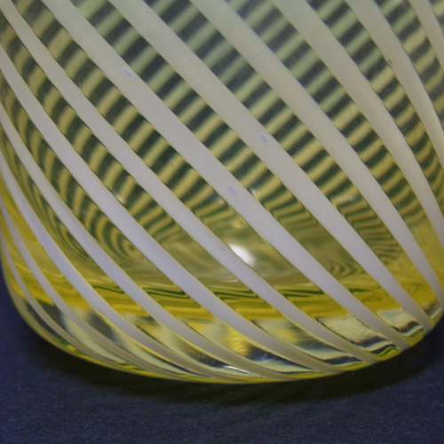 (image for) Bohemian Victorian Yellow/Green Striped Glass Vase/Tumbler - Click Image to Close