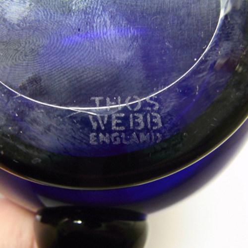 Thomas Webb Stourbridge Bristol Blue Glass Tankard - Acid Stamp - Click Image to Close