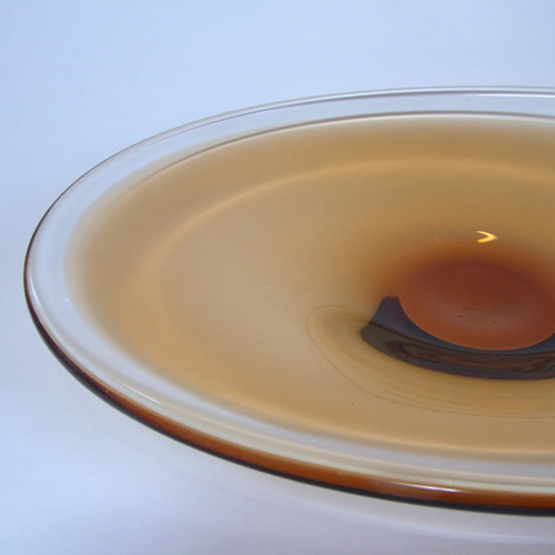 Wedgwood Large Orange Glass Fruit Bowl - Acid Stamped - Click Image to Close