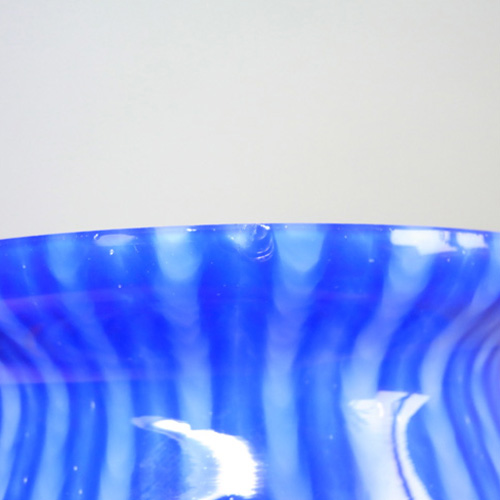 Franz Welz 1930's Czech Red/Blue Spatter Glass Vase - Click Image to Close