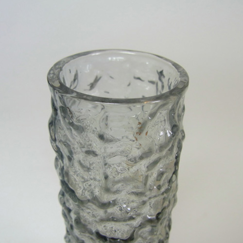 (image for) Whitefriars #9729 Baxter Pewter Glass 5.75" Textured Bark Vase - Click Image to Close