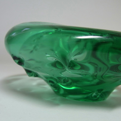 (image for) Zelezny Brod Sklo ZBS Czech Green Glass Bowl - Click Image to Close