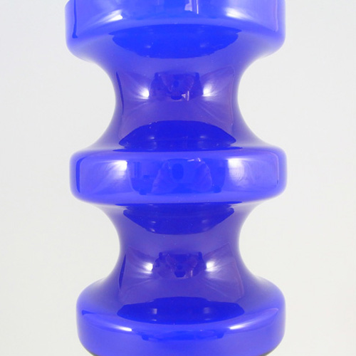 (image for) Alsterfors #S5014 Blue Cased Glass Vase Signed Per Olof Ström '70 - Click Image to Close