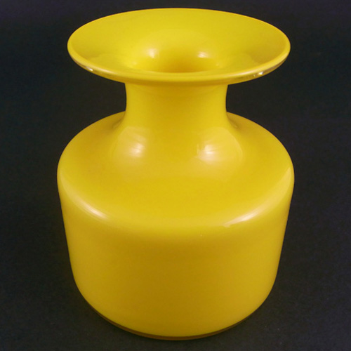 Holmegaard Carnaby Yellow Cased Glass Vase by Per Lutken - Click Image to Close