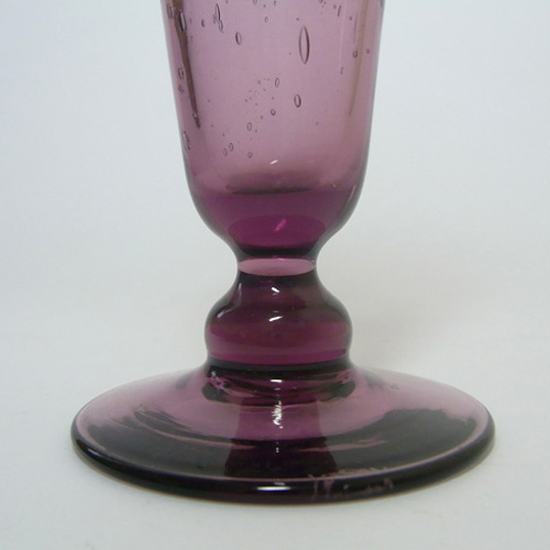 (image for) Verrerie du Marais de Riom French Glass Vase - Signed - Click Image to Close