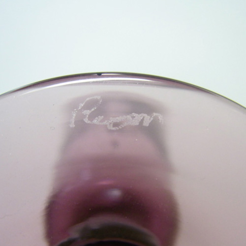 (image for) Verrerie du Marais de Riom French Glass Vase - Signed - Click Image to Close