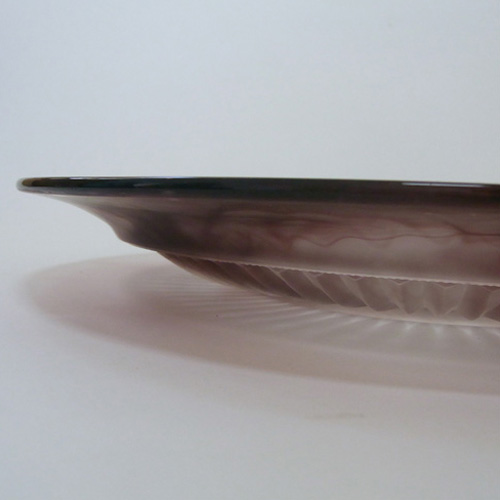 (image for) Davidson #9421 Large Art Deco Purple Cloud Glass Plate - Click Image to Close